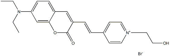 Pyridinium, 4-[2-[7-(diethylamino)-2-oxo-2H-1-benzopyran-3-yl]ethenyl]-1-(2-hydroxyethyl)-, bromide