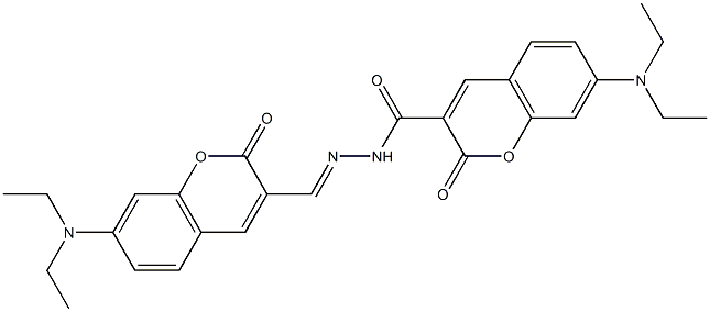 (E)-7-(diethylamino)-N-((7-(diethylamino)-2-oxo-2H-chromen-3-yl)methylene)-2-oxo-2H-chromene-3-carboh