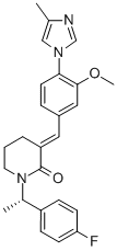 (E)-1-[(1S)-1-(4-FLUOROPHENYL)ETHYL]-3-[3-METHOXY-4-(4-METHYL-1H-IMIDAZOL-1-YL)BENZYLIDENE]PIPERIDIN-2-ONE